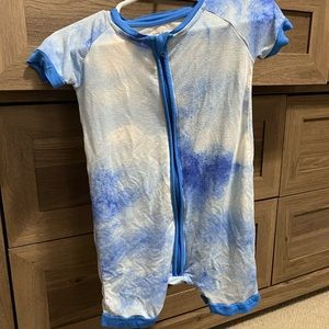 LITTLE SLEEPIES BLUE TIEDYE SHORTY (retired color)